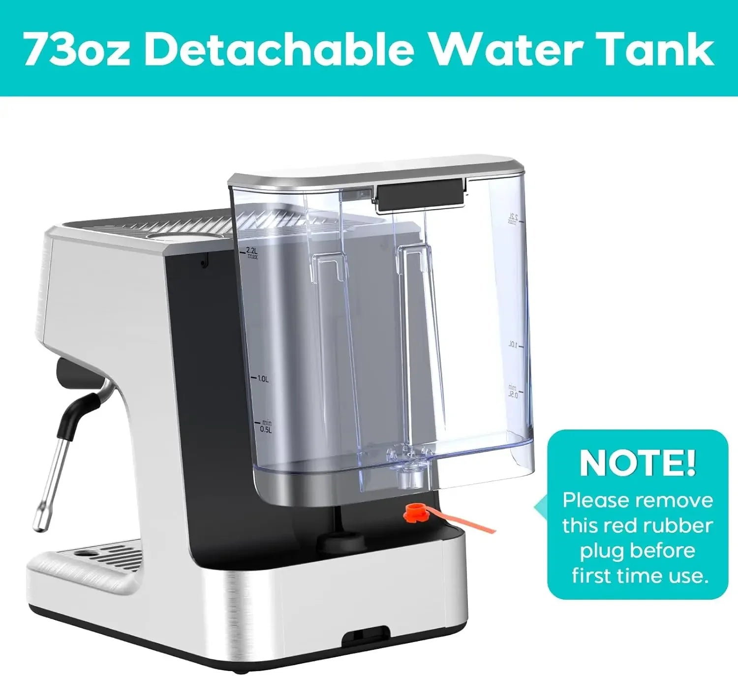 the Ultra Espresso Machine with LCD Display, Powerful Milk Frother and Customizable Brewing Temperature