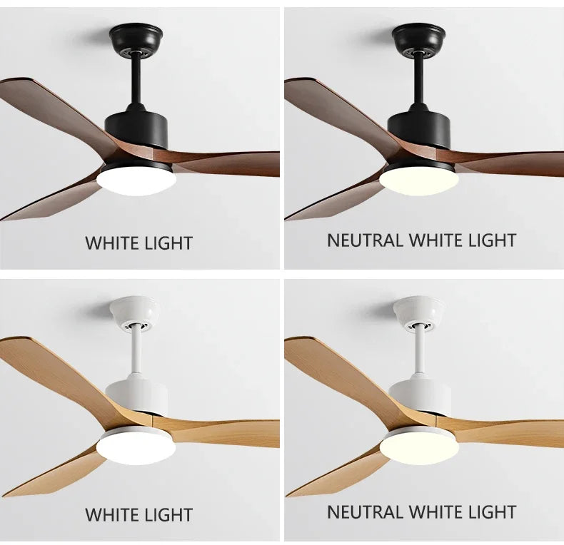 Modern Nordic Led Ceiling Fans with Lights Home Decoration Strong Wind with Focus Lamps for Kitchen Living Dining Room With Fan