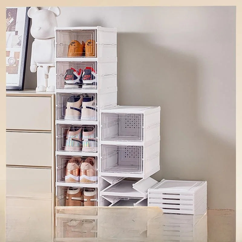 No-Install One-Piece oe Ra Simple Flip-Cover Sle Plastic Transparent Staable oe Box Easy-To-Use oe Storage Organizer