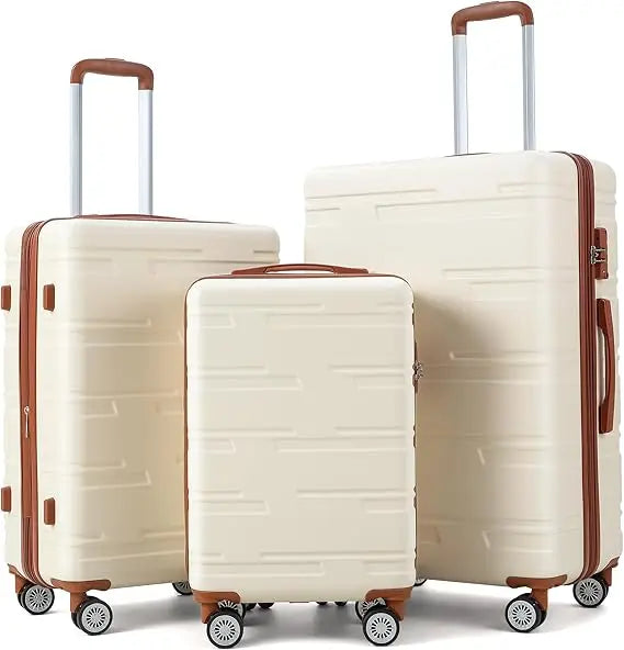 3 Piece Hardshell Luggage Set Expandable (20''/24''/28''), Suitcase Set 3pcs with TSA Locks, Lightweight Hardside Suitcase Set w