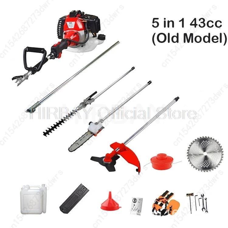 Professional Petrol Engine Garden Tool Kit With Chainsaw Brush Cutter Hedge Trimmer Pole Pruner And Multifunction Trimming