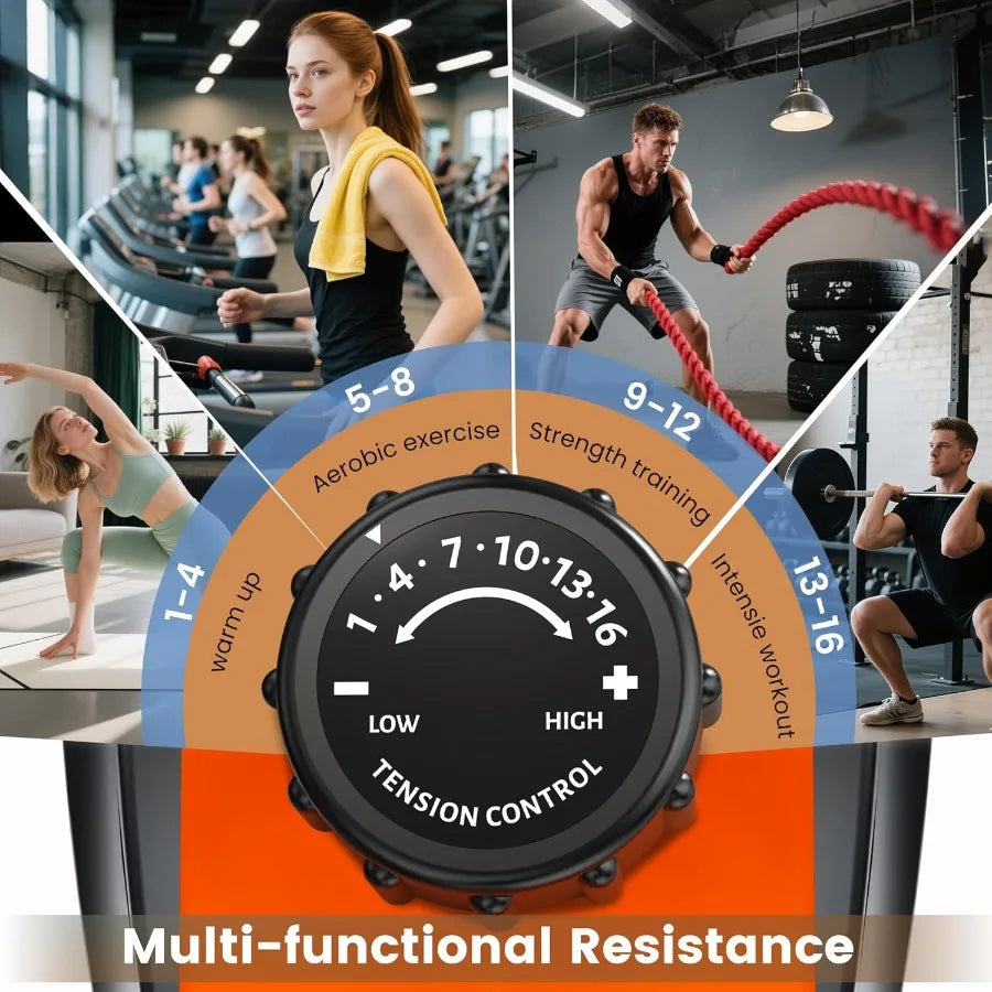 Recumbent Exercise Bike for Home Use: Ideal for Adults and Seniors Supports Up to 400 Pounds Features 16 Adjustable Gears and C