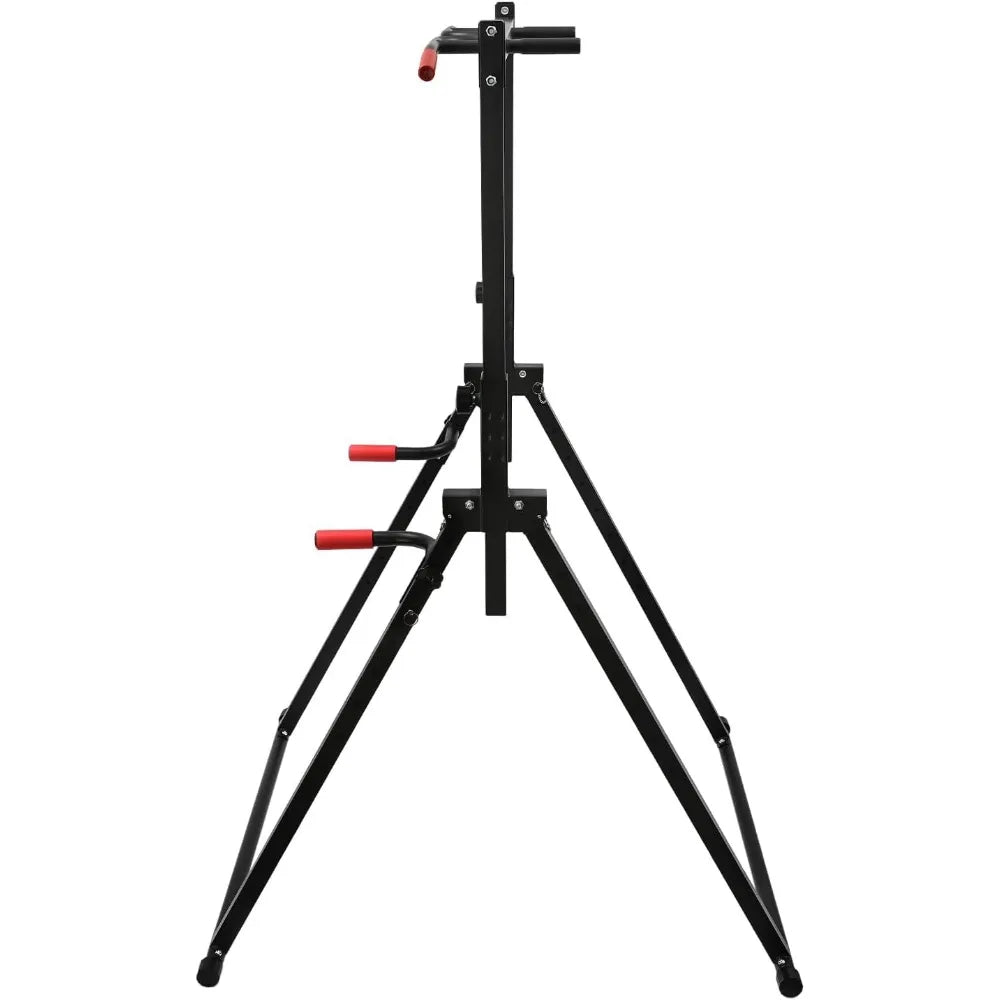 Foldable Power Station Pull-Up Bar Freestanding Triangular Power Tower Dip Station for Pull-Up Bar Pushups Abdominal