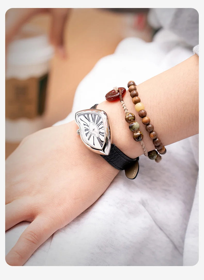 CRONUSART Women Quartz Watch 28mm*46mm Luxury Ladies Wristwatch Irregular Case Crystal Mirror Thickness 8.1mm