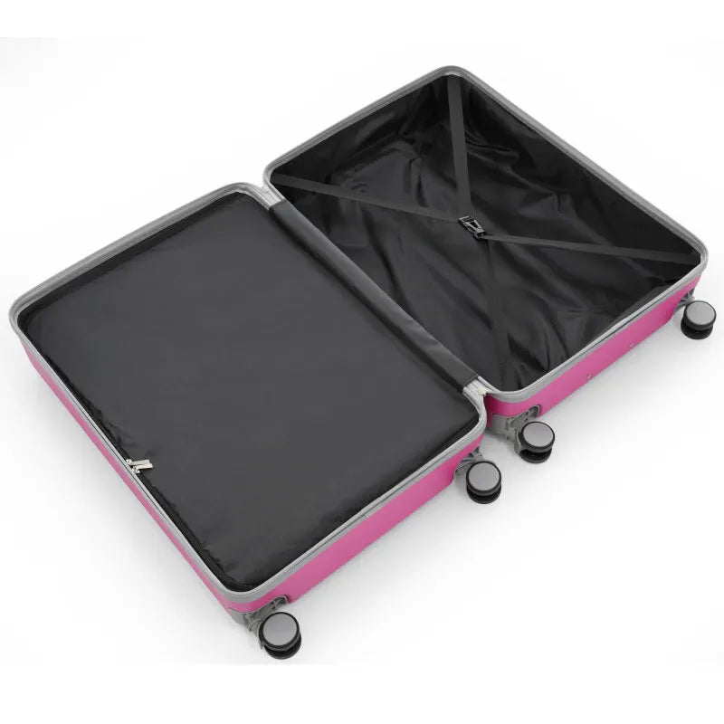 Set 3 Piece Lightweight Durable ABS Suitcases With Spinner Wheels And TSA Lock Carry On Checked Travel Lage Ergonomic Design