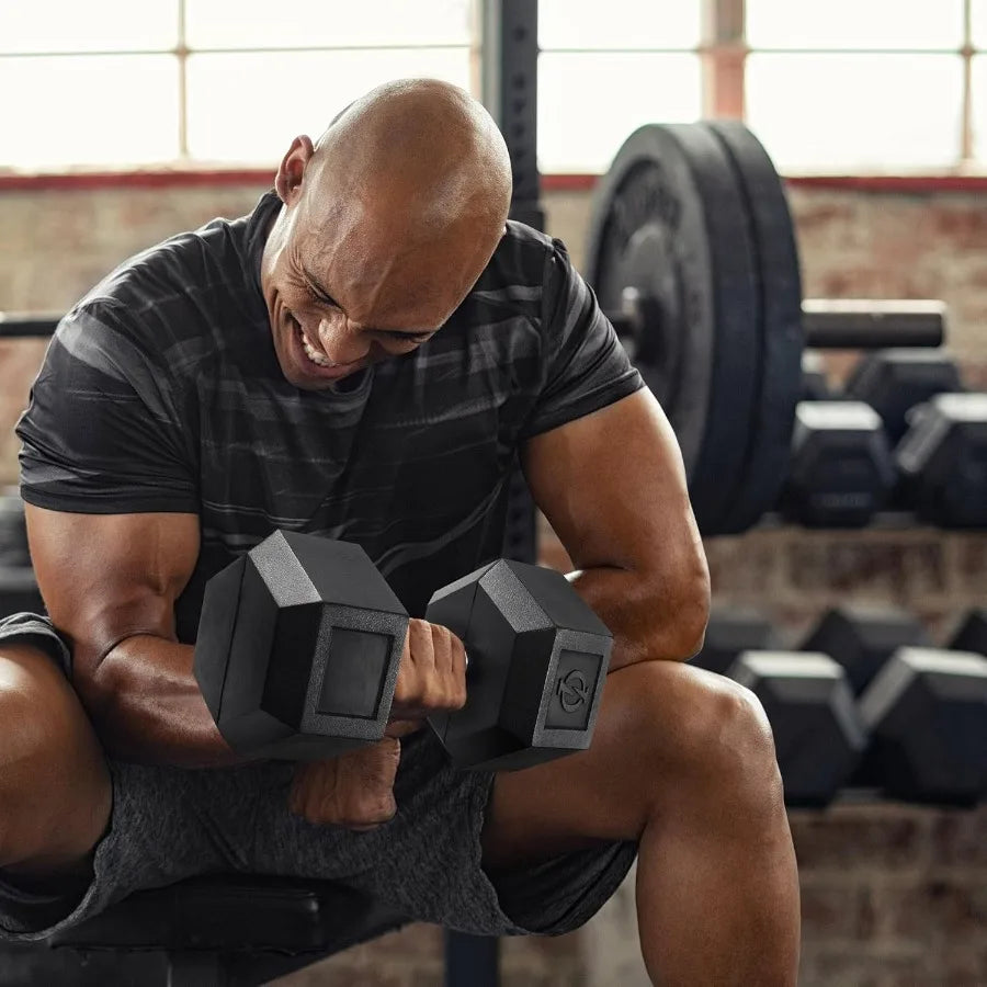 Rubber Coated Hex Dumbbell Hand Weights Pairs for Home Gym Fitness Training NonSlip Grip and DropResistant Design Ideal for Str