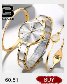 Switzerland Luxury Brand LOBINNI Ultra-thin Japan Quartz Women‘s Watches Fashion Diamond Relogio Feminino Waterproof Clock L8014