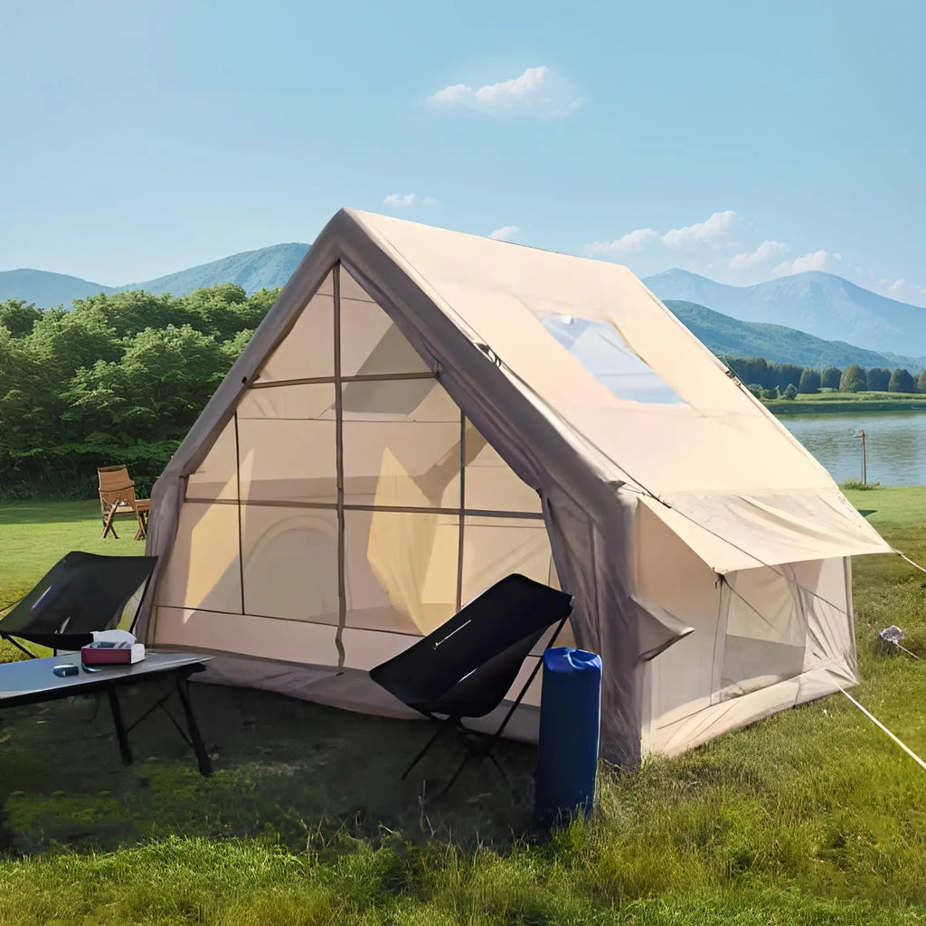 Large inflatable tent 67.8 Square Feets inflatable Camping tent for 4-6 people,4 Season Glamping Tent,Waterproof