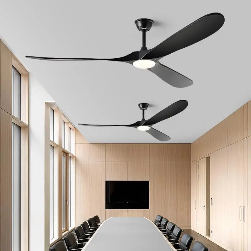 88 Inch Large Ceiling Fan With Remote Control DC Motor Reverse Wood Blades Fans Lighting High Quanlity Design Wooden Fans Light