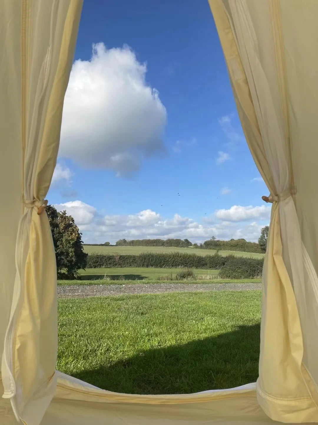 4-Season Luxury Bell Tent 9.85FT - Canvas Hot Tent with Aluminum Poles for Family Camping Hiking All-Weather