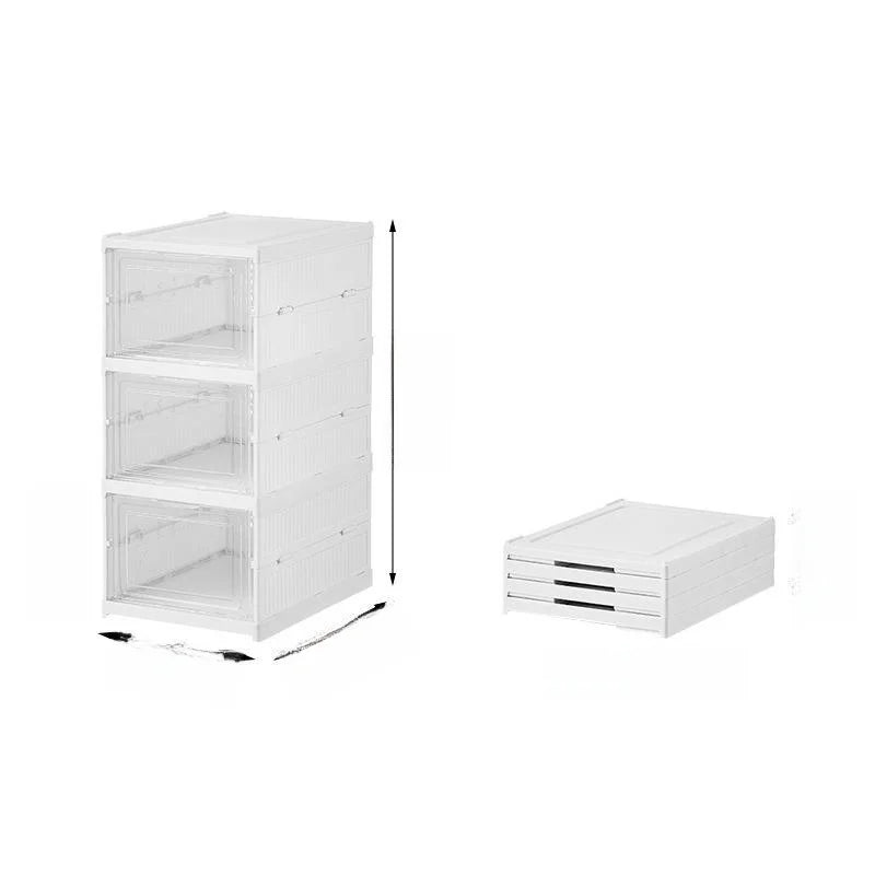 No-Install One-Piece oe Ra Simple Flip-Cover Sle Plastic Transparent Staable oe Box Easy-To-Use oe Storage Organizer
