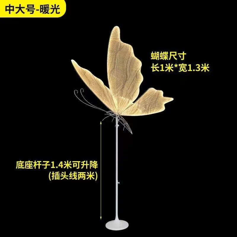 Wedding Ceiling Light Butterflies LED Lace Lamp Romantic Creative Hanging Butterfly Road Load Walkway on Party Stage Lights.