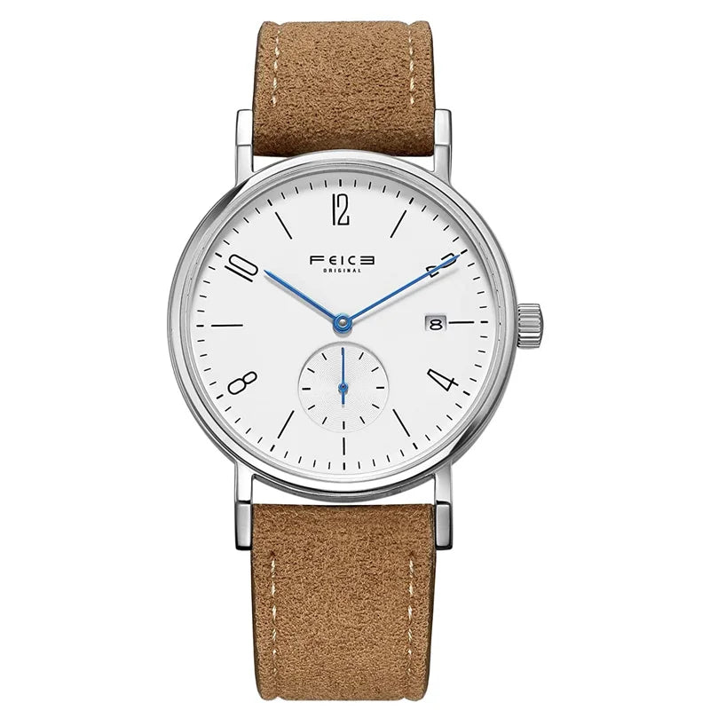 FEICE Unisex Wristwatch Bauhaus Men's Watches Automatic Mechanical Watch Stainless Steel Waterproof Casual Fashion Watch FM201
