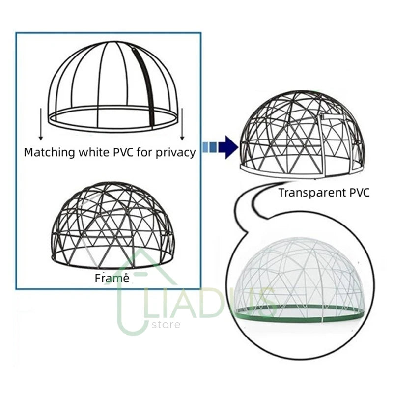 Transparent Starry Sky Tent, Eco-Friendly Material, Windproof, Waterproof, UV Resistant, Spacious for 6-8 People, Easy Assembly