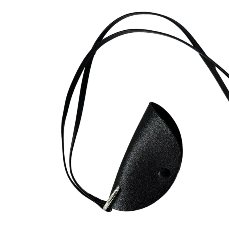 2023 New Elegant PU Leather Key Bag Necklace for Girls Anti Loss Neck Chain Accessory