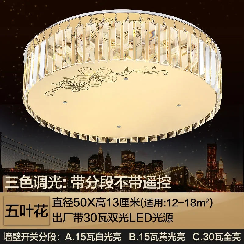 2025Crystal LED Ceiling Chandelier Living Room Decor Gold Lustre Luxury Lighting Dining Bedroom Island Light Indoor Ceiling Lamp