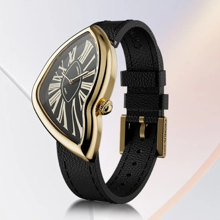 CRONUSART Women Quartz Watch 28mm*46mm Luxury Ladies Wristwatch Irregular Case Crystal Mirror Thickness 8.1mm