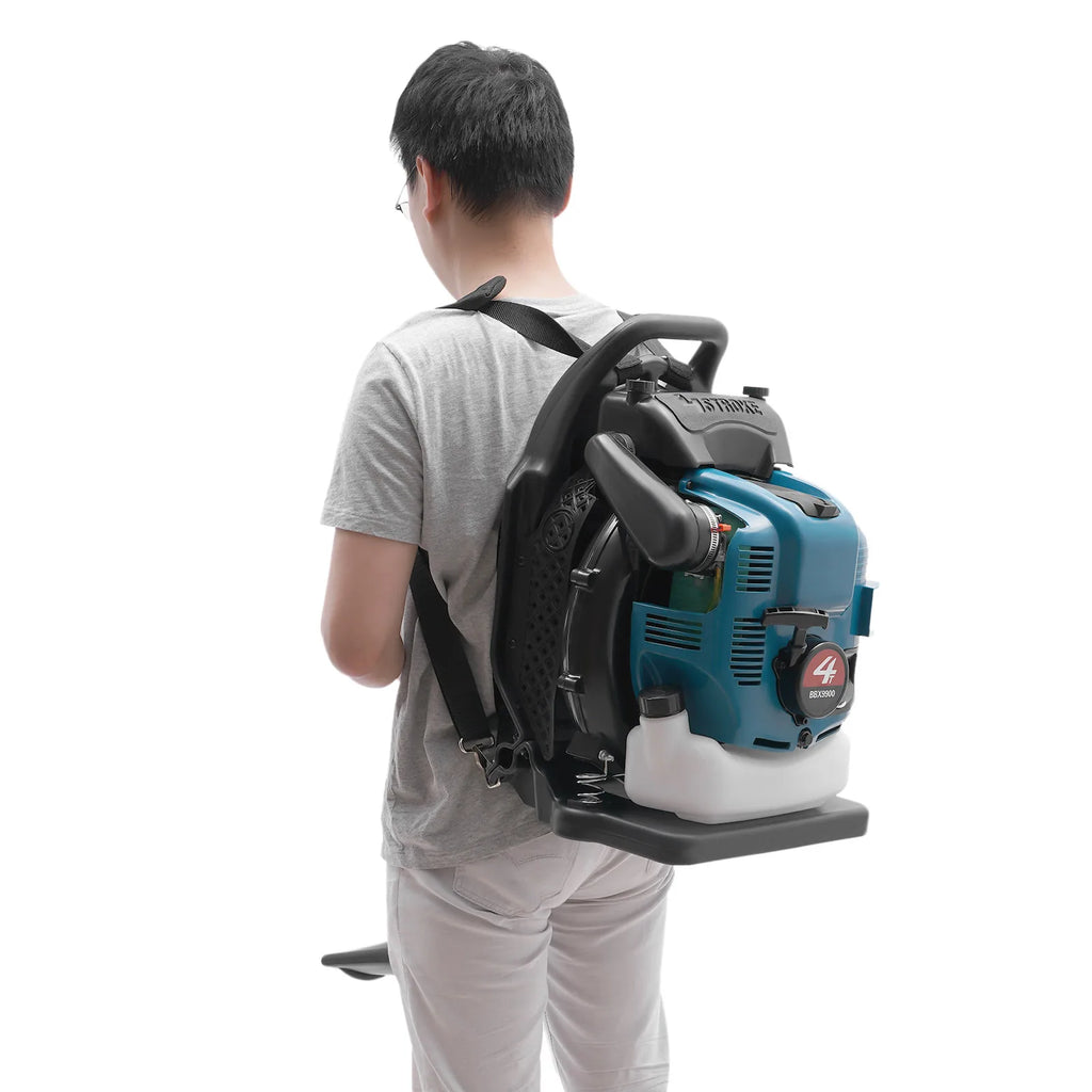 75.6CC  Backpack Leaf Blower, 4 Stroke Gas Powered Leaf Blower, with 498ft ³/s Powerful Blowing, 1.9L Large Fuel Tank
