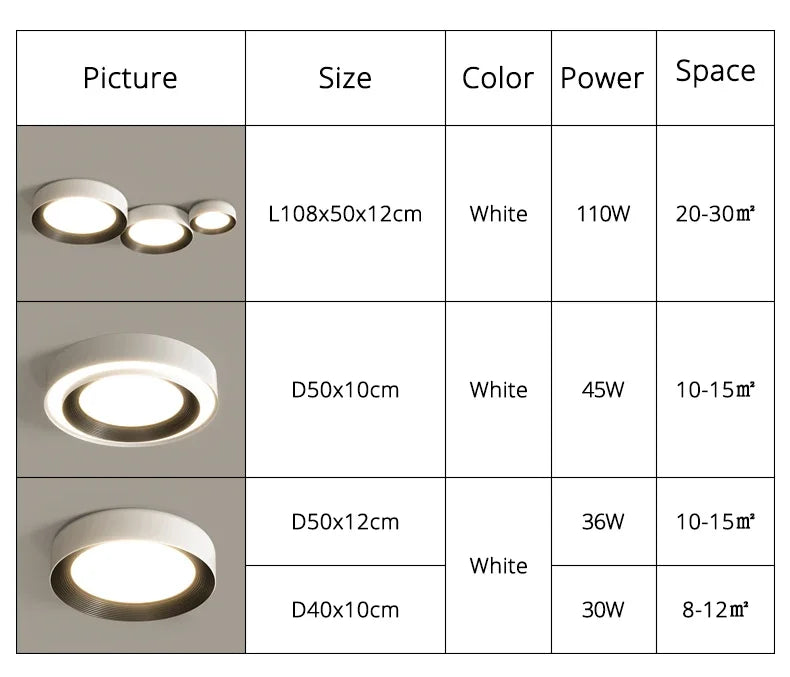 Modern LED Ceiling Lights Square Circular Shape Dimmable Ceiling Lamps Bedroom Balcony Aisle Home Indoor Lighting Ceiling Lights