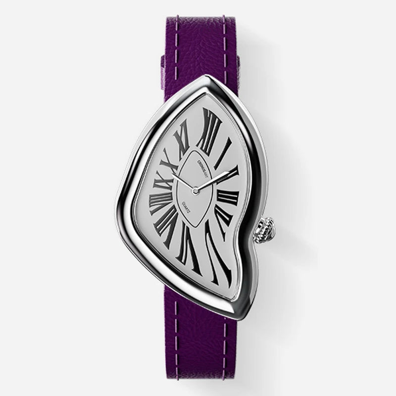 CRONUSART Women Quartz Watch 28mm*46mm Luxury Ladies Wristwatch Irregular Case Crystal Mirror Thickness 8.1mm