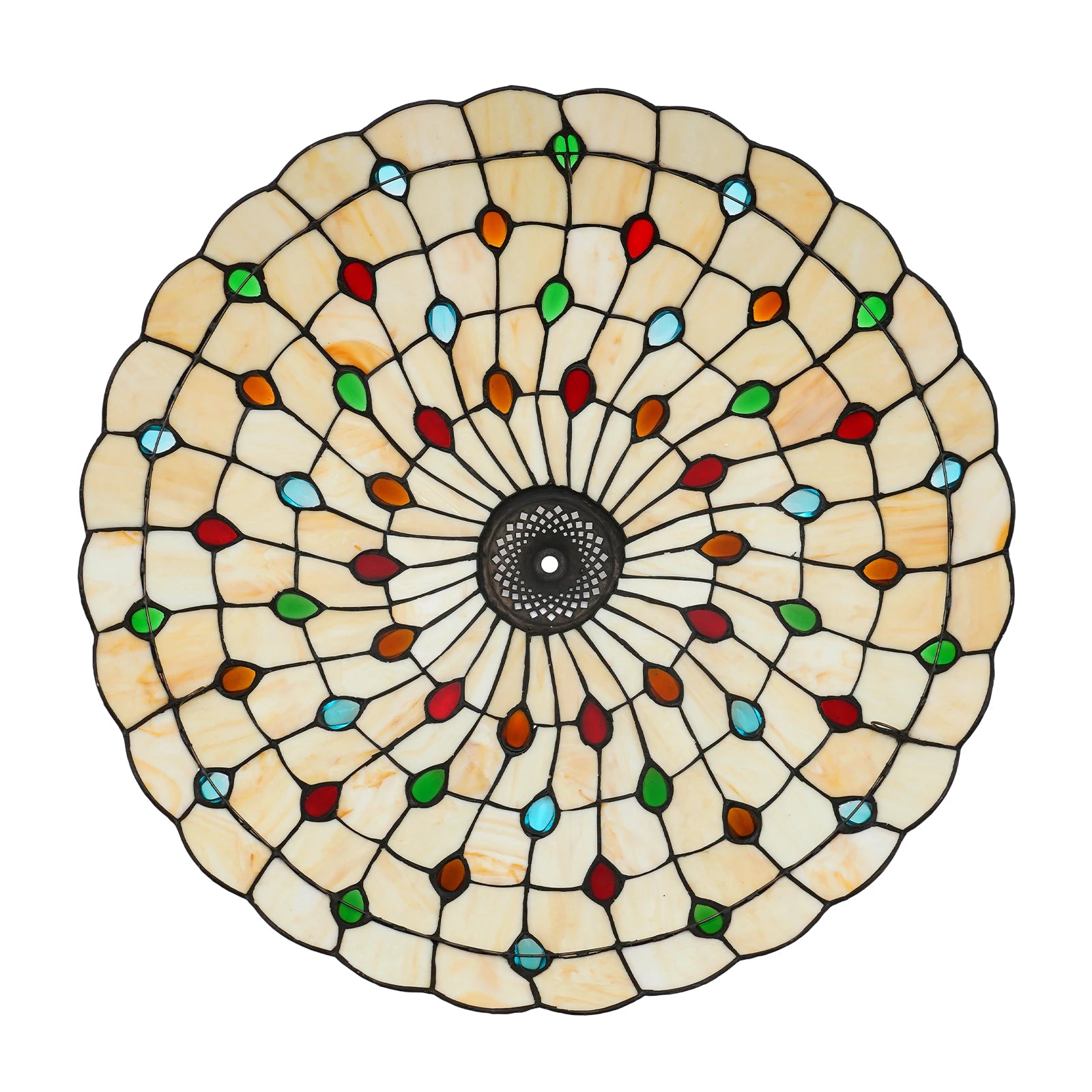 25W Ceiling Light With Gloves Colourful Tiffany Style Ceiling Mount Chandelier Indoor Build to Last Good Lighting Effects