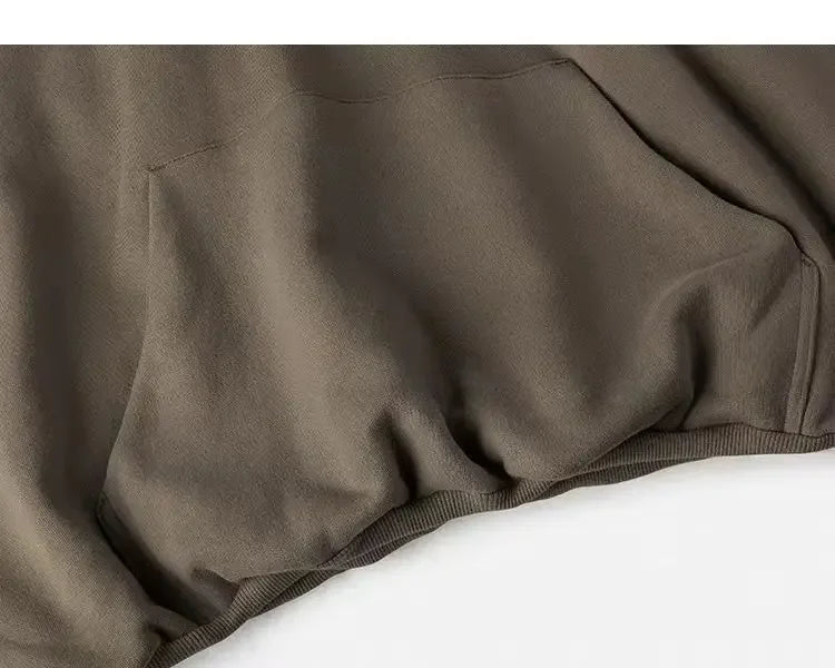 European style wide round tie pocket hoodie neutral Gothic street trend multi color fashion oversized hoodie hoodie streetwear