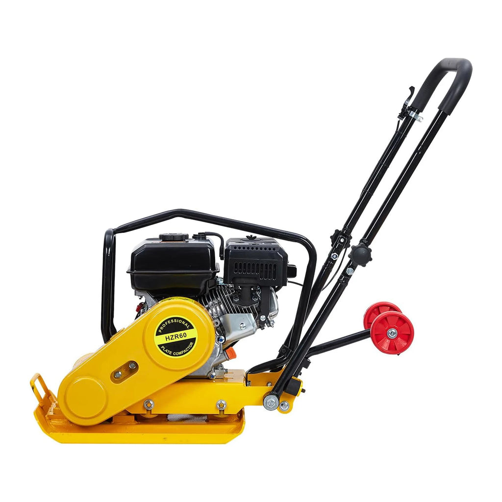 Plate Compactor 7HP 212cc Gas Engine 5,600 VPM 4200 lbs Force Vibratory Compaction Tamper for Walkways Patios Paver Landscaping