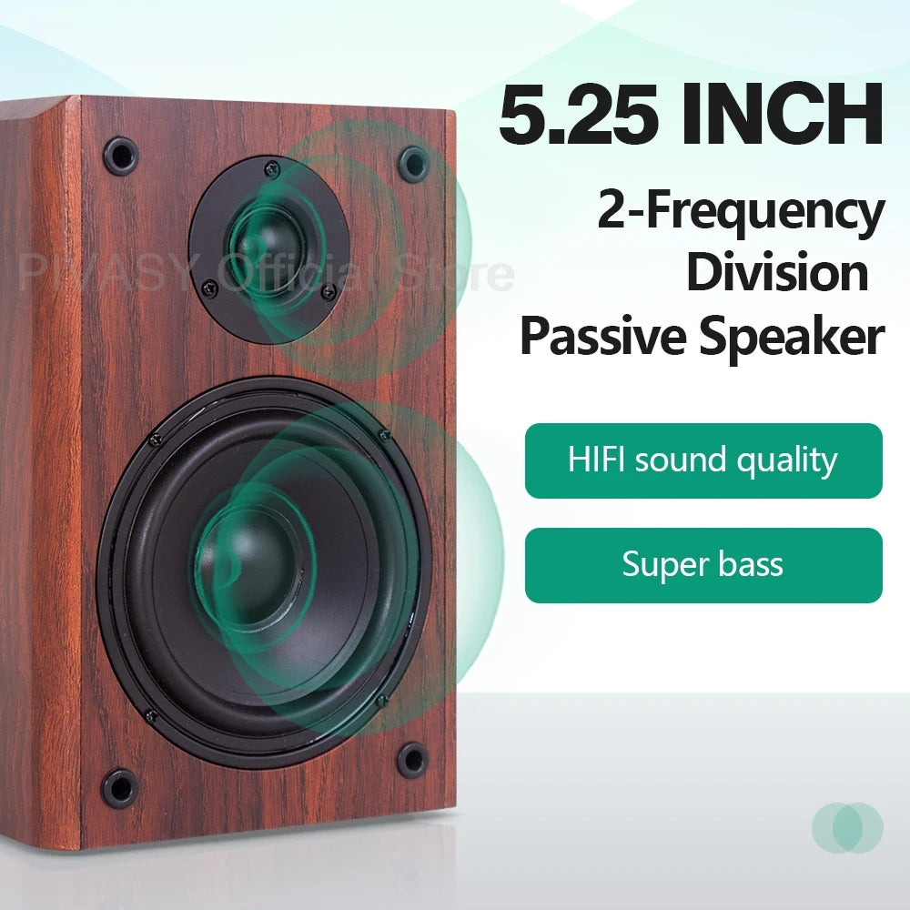 5 inch Passive Speakers 50W Sound Box 88dB Sensitivity Bookshelf Speaker 4-8ohm Monitor Audio XLR Input For Desktop Home Theater