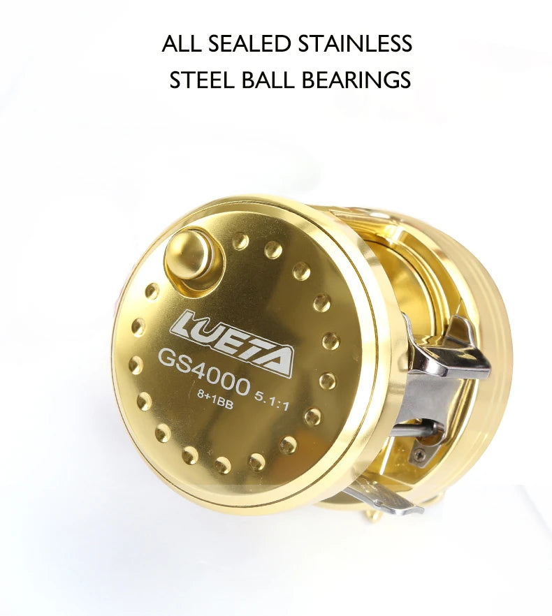 Newbility High Quality Jigging Reel 8+1BB 5.1:1 Fishing Reels Trolling Fishing Reel