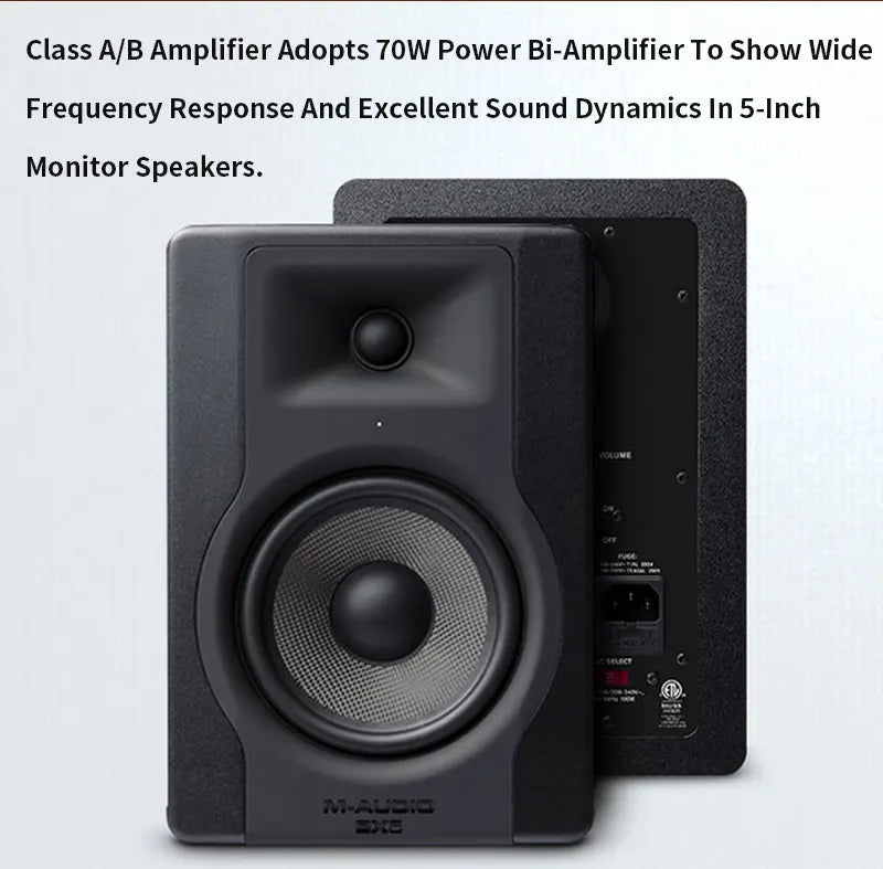 5 Inch Active Speaker100W Monitor Speakers 52Hz-35kHz HiFi Audio 3-Way Sound Box XLR TRS TS For Home Theater DJ Studio Stage