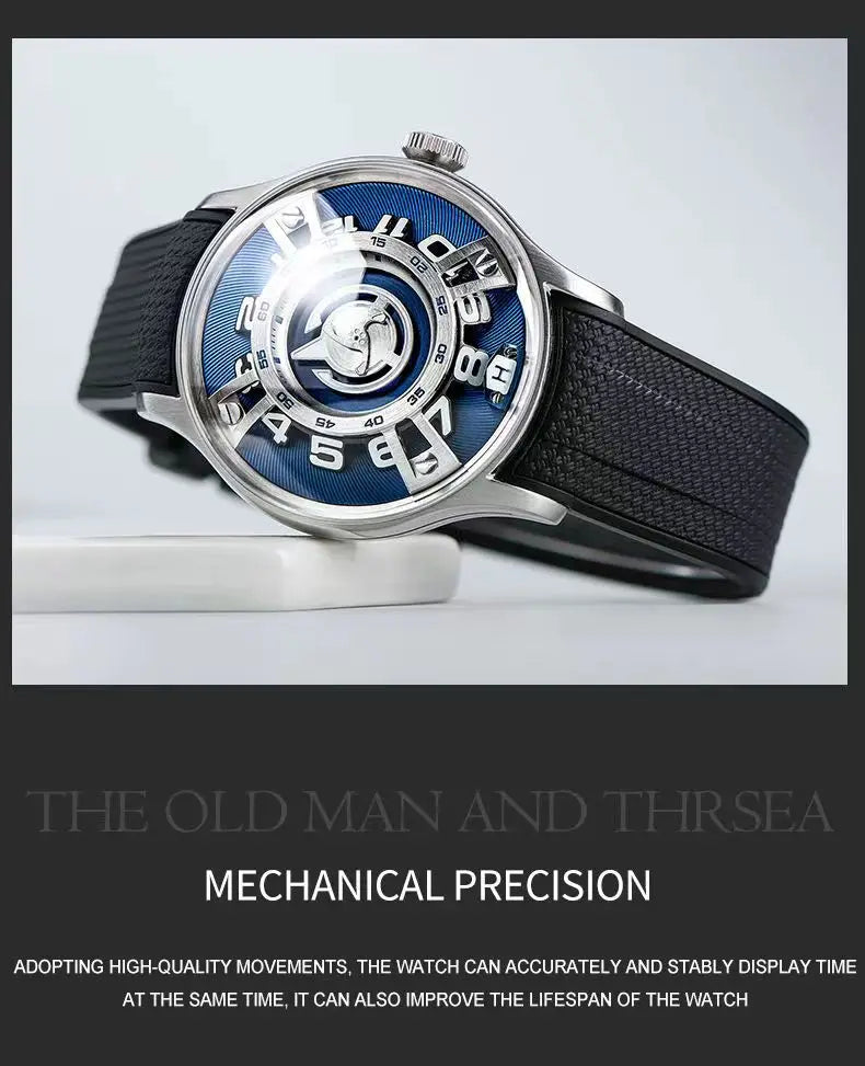 OBLVLO men's mechanical watches, automatic winding mechanical watches, novel and creative men's watches, men's timepieces, uniqu