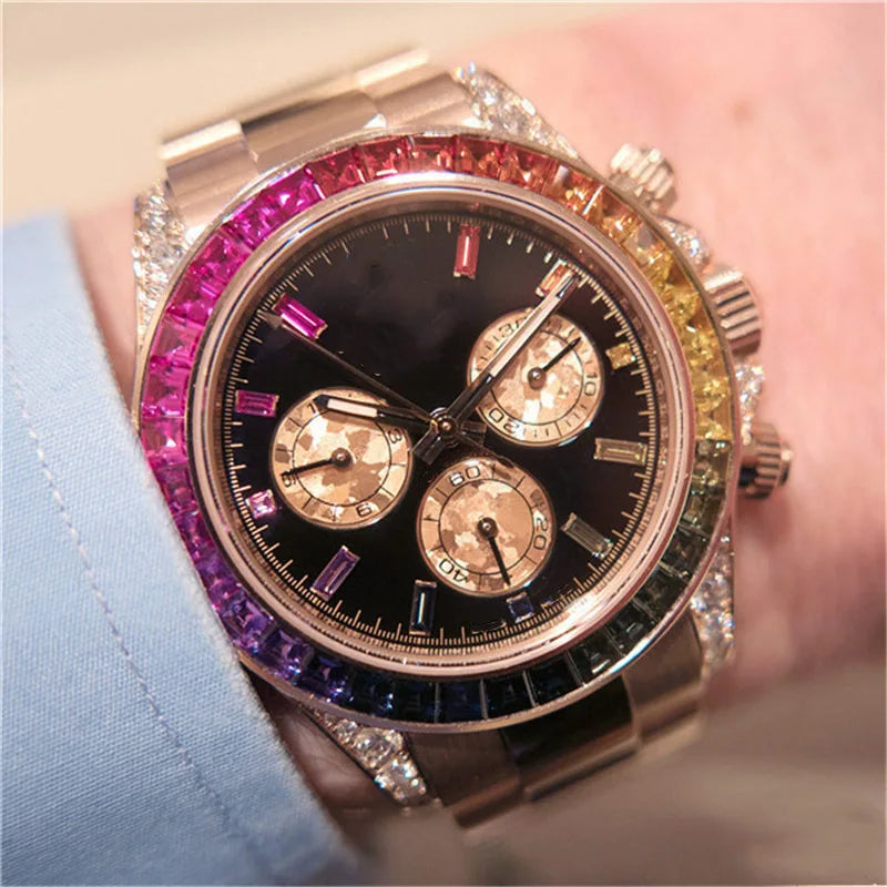 2025 AAA Grade High Quality Mens Watch Full Stainless Steel Automatic Mechanical Movement Multi Function Luxury Wristwatch Top