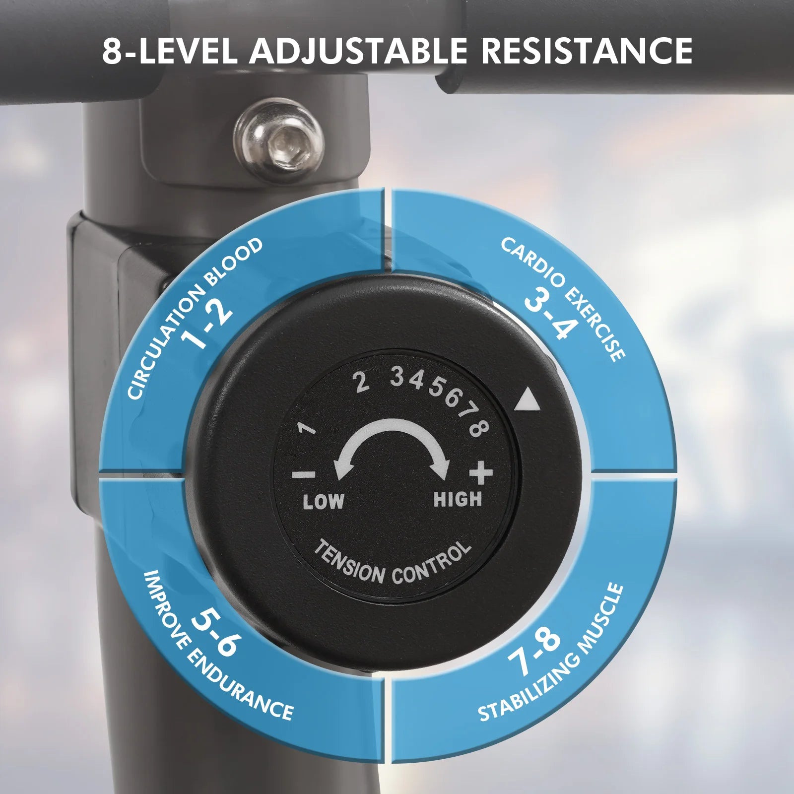 Recumbent Exercise Bike for Home Stationary Bike Sturdy Quiet 8 Levels Recumbent Bikes Large Comfortable Seat Heart Rate Handle