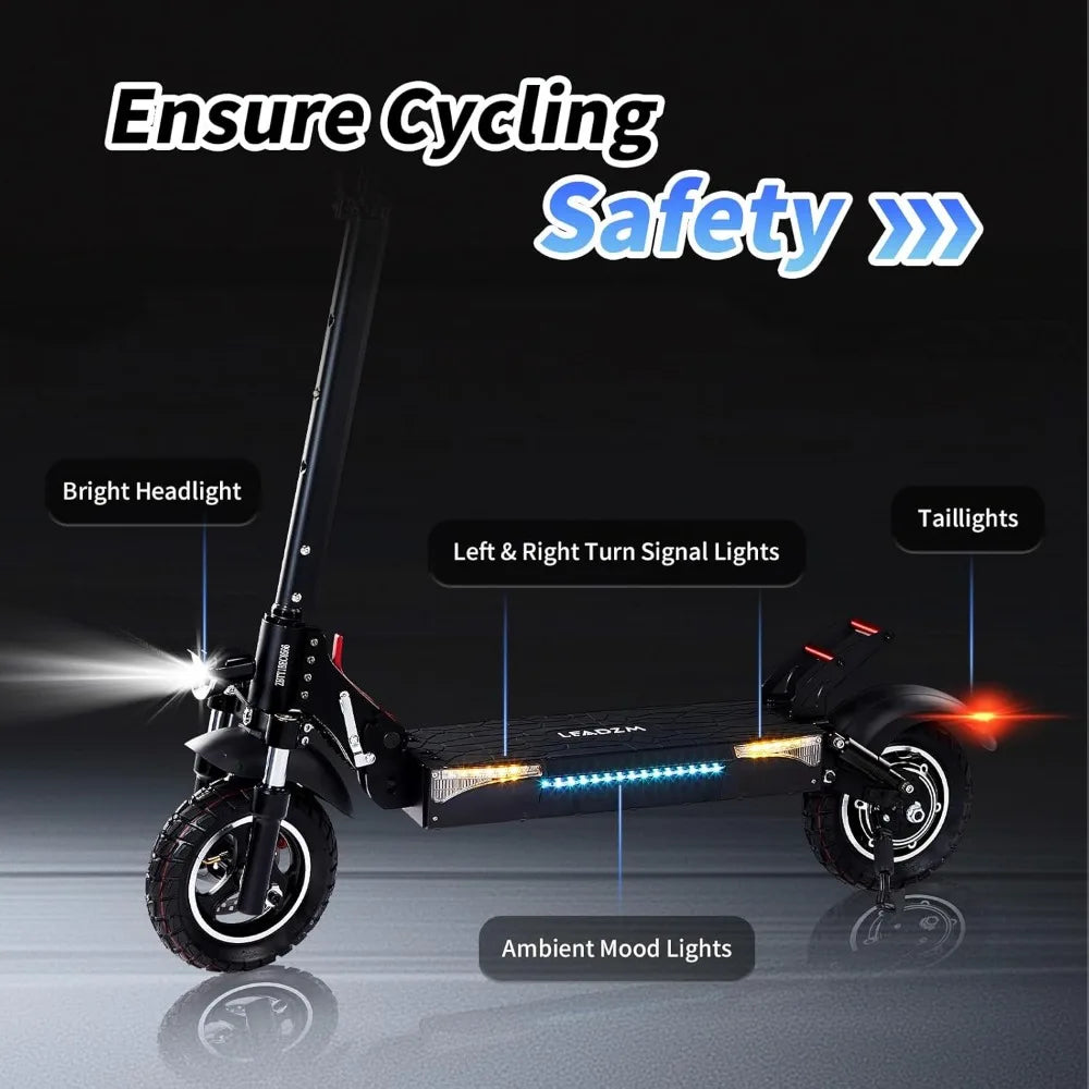 Electric Scooter for Adults, 28Miles Range, 28MPH Top Speed, Foldable E-Scooter 800W Motor with 10" Off Road Pneumatic Tire