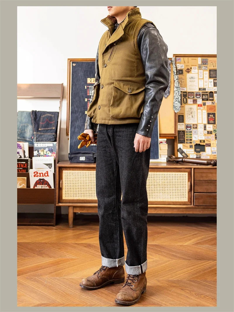 Red Tornado Lot 601B Black Jeans Straight Fit 14.5oz Selvedge Denim Pants Rinsed