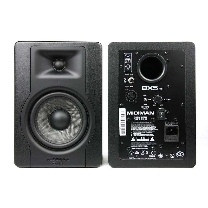 5 Inch Active Speaker100W Monitor Speakers 52Hz-35kHz HiFi Audio 3-Way Sound Box XLR TRS TS For Home Theater DJ Studio Stage