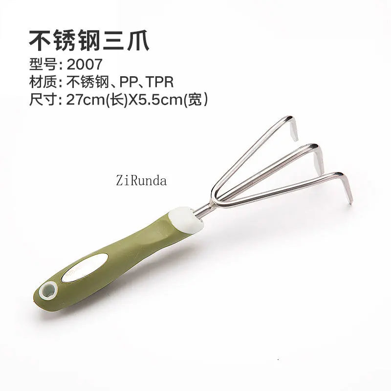 ~Gardening Stainless steel shovel tool 3-piece set Household potted plant planting flower shovel growing vegetable digging shove