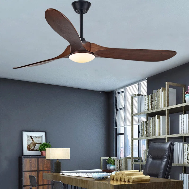 88 Inch Large Ceiling Fan With Remote Control DC Motor Reverse Wood Blades Fans Lighting High Quanlity Design Wooden Fans Light