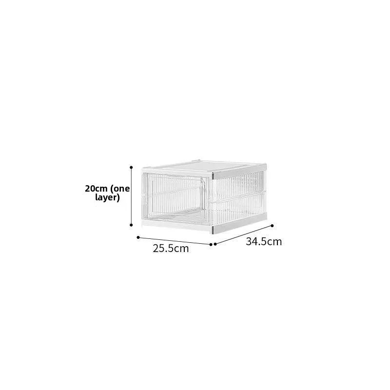 No-Install One-Piece oe Ra Simple Flip-Cover Sle Plastic Transparent Staable oe Box Easy-To-Use oe Storage Organizer