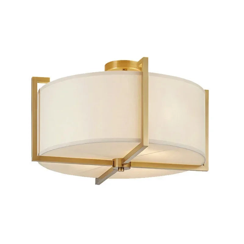 New Chinese Style Ceiling Lamp Exhibition Hall Hotel Restaurant Porch Study Bedroom Fabric Ceiling Lamp  Lustres  Room Decor