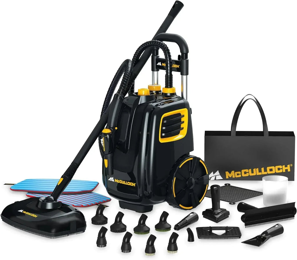 Authenticity guarantee.MC1385 Deluxe Canister Steam Cleaner with 23 Accessories, Chemical-Free Pressurized Cleaning for Most Flo