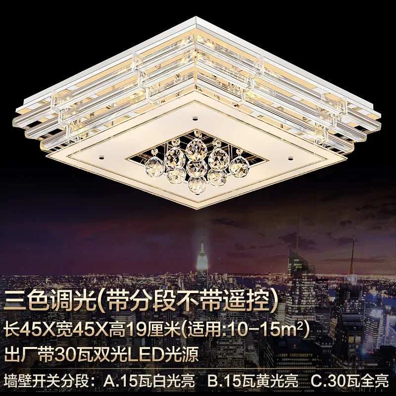 2025Crystal LED Ceiling Chandelier Living Room Decor Gold Lustre Luxury Lighting Dining Bedroom Island Light Indoor Ceiling Lamp