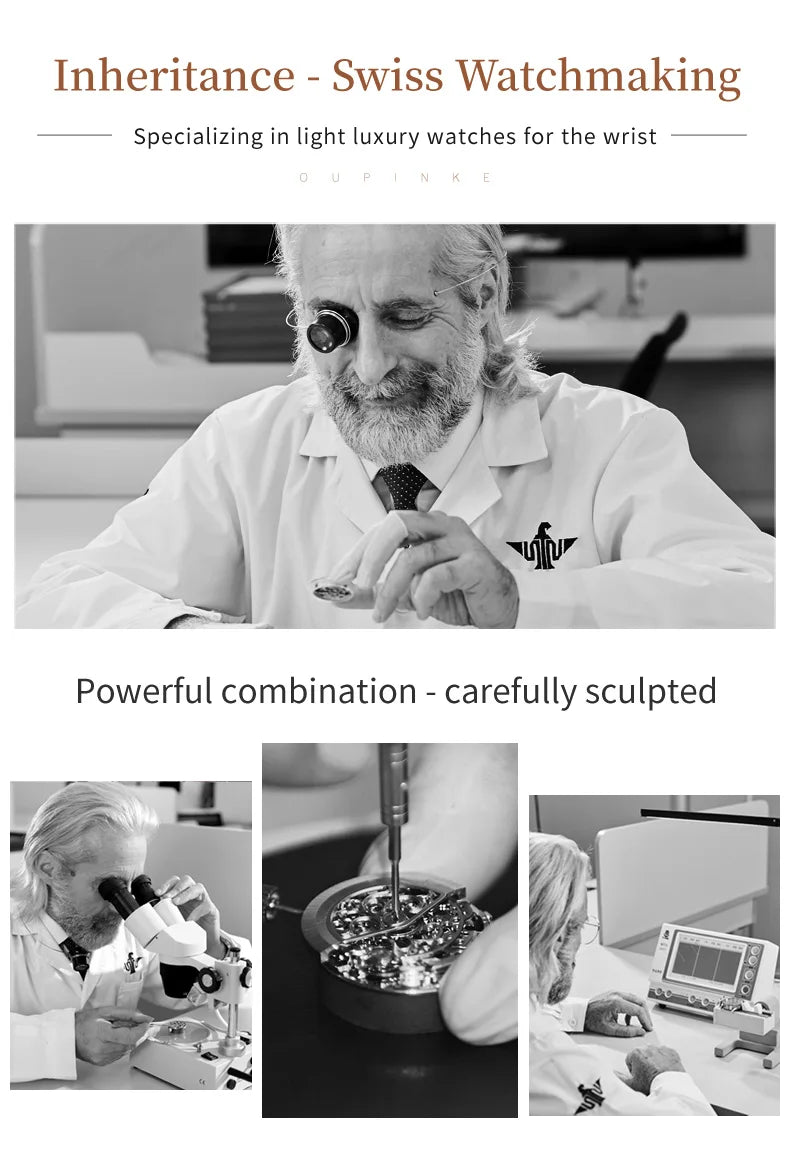 OUPINKE 3259 Real Gold Phoenix Women Watch Luxury Swiss Certified Automatic Mechanical Watch Elegant Travel Dress Women Watch