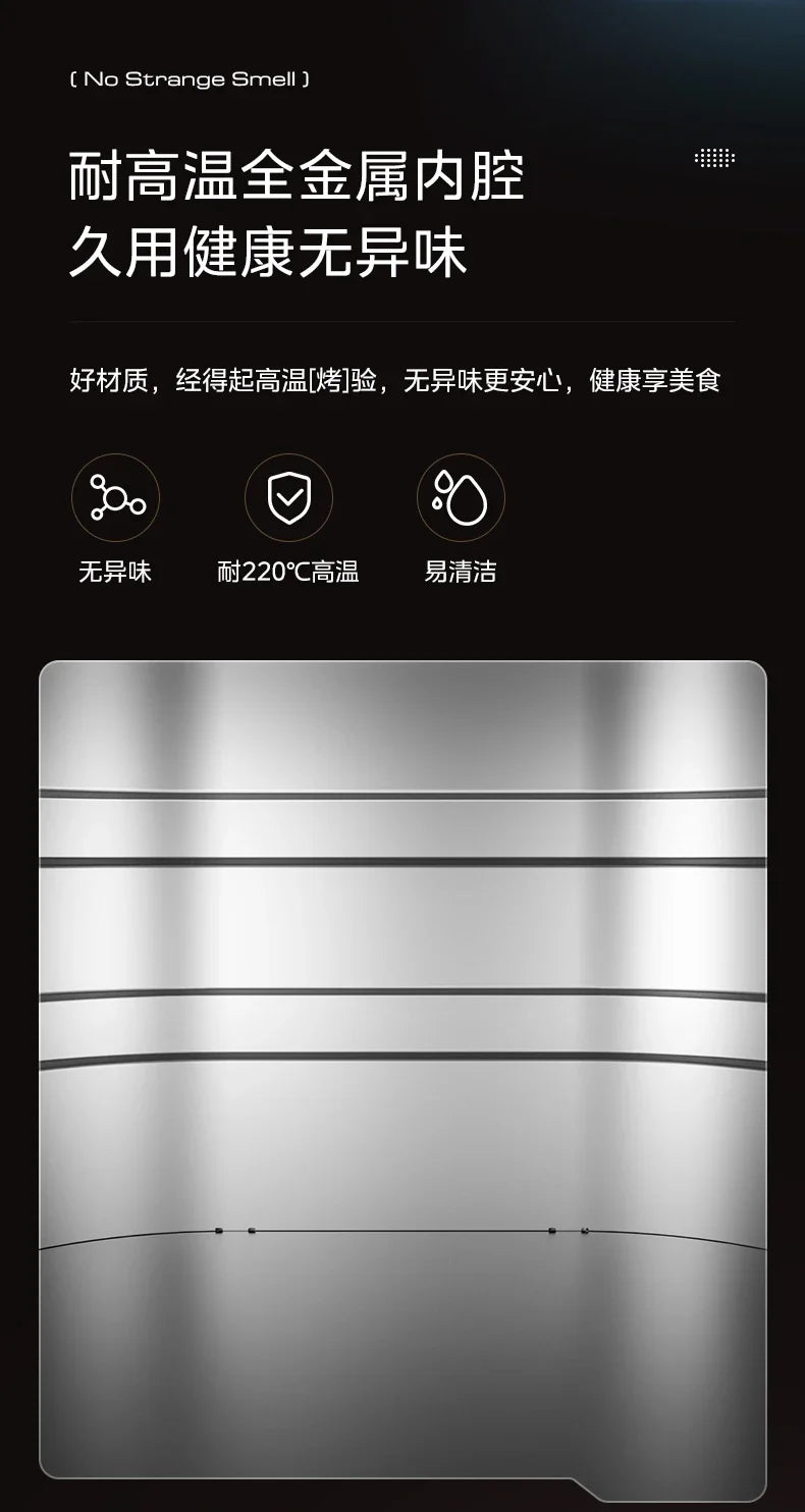 Large Capacity Air Fryer for Household Use Modern Kitchen Appliance Electric Cooking Machine with No Flip Visual Feature