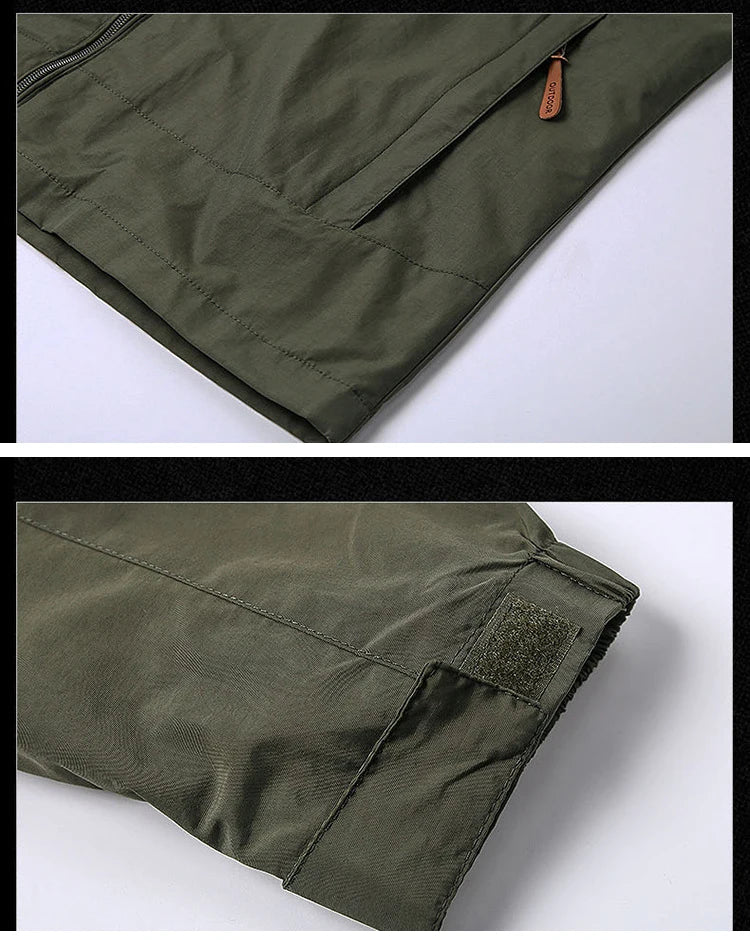 Men's Sports Jacket Men's 2025 Spring and Autumn New Solid Color Casual Windproof and Waterproof Jacket Winter Jacket