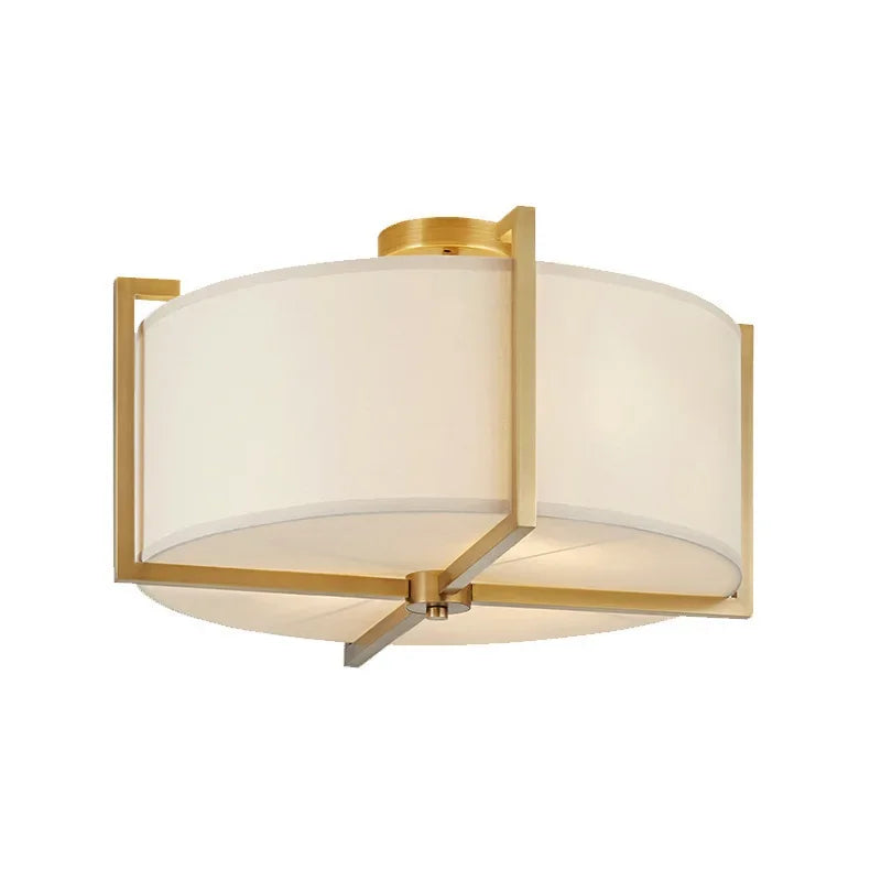 New Chinese Style Ceiling Lamp Exhibition Hall Hotel Restaurant Porch Study Bedroom Fabric Ceiling Lamp  Lustres  Room Decor