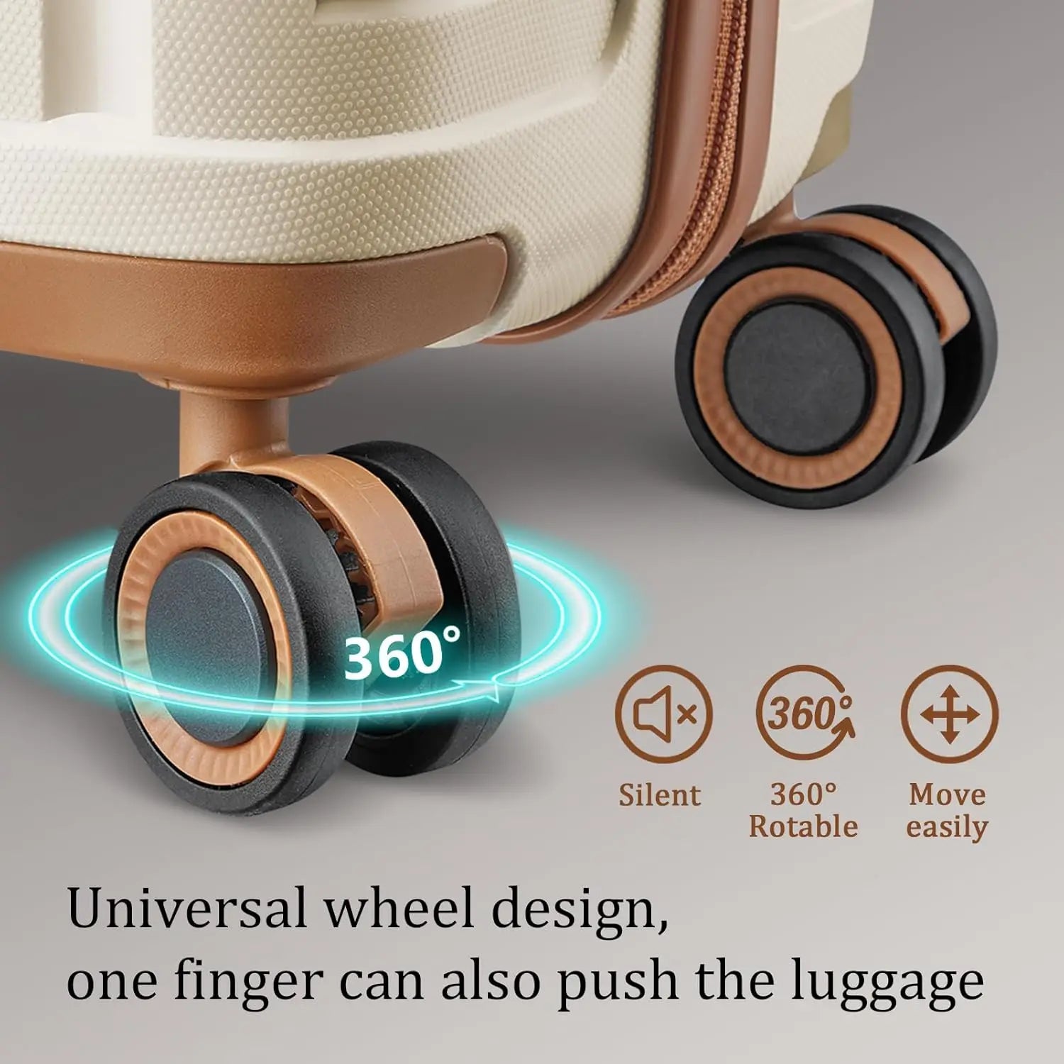 PP Hard Shell Lightweight Durable Luggage Sets, Travel Suitcase with Duffel Bag and Toiletry Bag, TSA Lock, Spinner Wheels