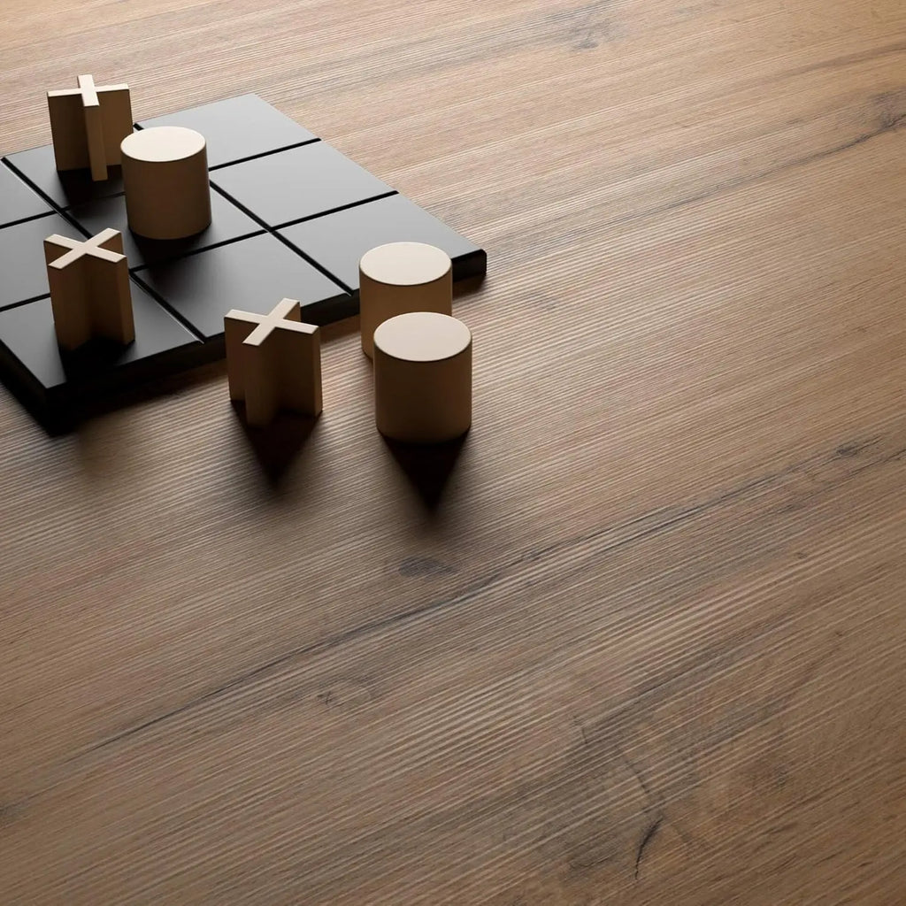 First Extendable Table, 47,2(77,6) x31,5 in, Rustic Oak, for 6-8 People, Expandable Dining Table for Kitchen, Living Room