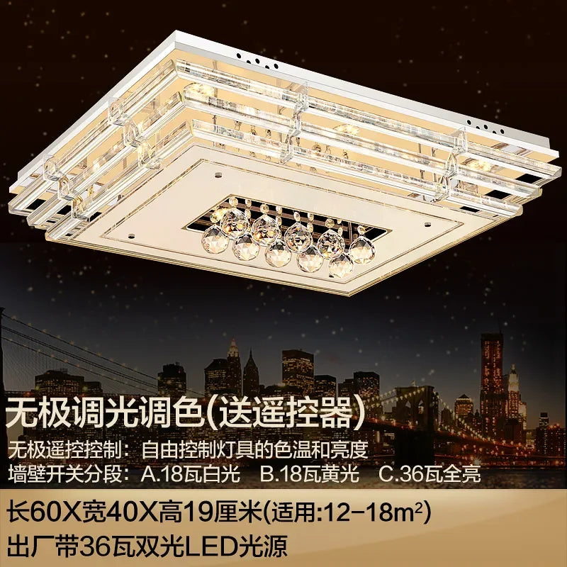 2025Crystal LED Ceiling Chandelier Living Room Decor Gold Lustre Luxury Lighting Dining Bedroom Island Light Indoor Ceiling Lamp