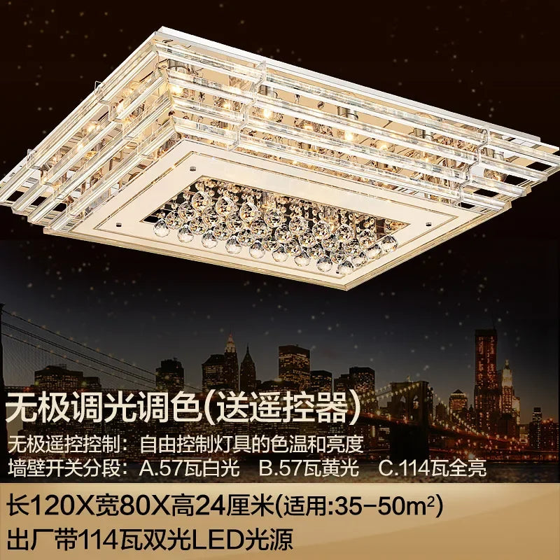 2025Crystal LED Ceiling Chandelier Living Room Decor Gold Lustre Luxury Lighting Dining Bedroom Island Light Indoor Ceiling Lamp